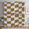 Checkerboard Blackout Curtain for Room 2 Panel Modern Living Room Curtains 2 Pieces Halloween Decoration Tulle for Bedroom Child