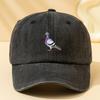 A Unisex Fashion Baseball Cap with Pigeon Print a Classic Retro Washed Outdoor Lightweight Curved Brim Cap Suitable for Outdoo