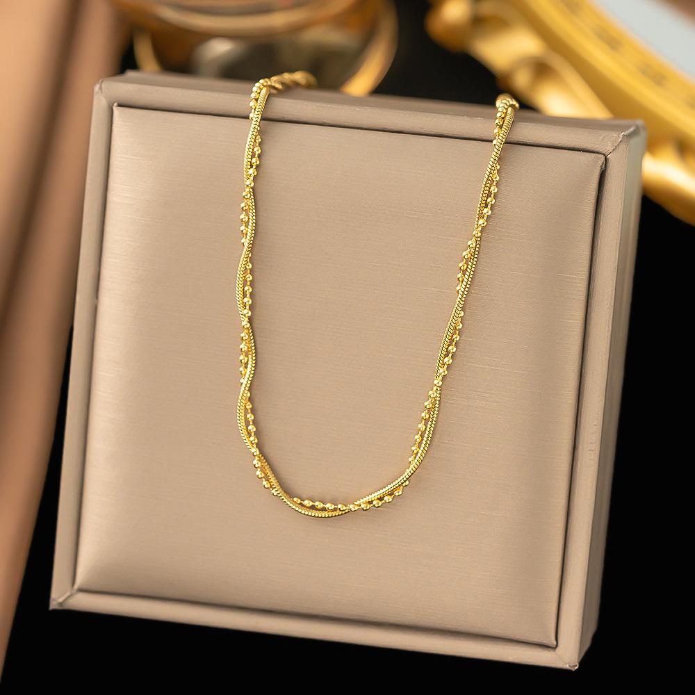 

Изысканное невыцветающее ожерелье из нержавеющей стали на ключицу для женщин