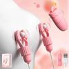 Vibrating Nipple Clamp Tongue Licking Sucking Vibrator for Women Breast Massage Labia Clitoris Clip Stimulation Massager Climax Sex Toy Masturbator