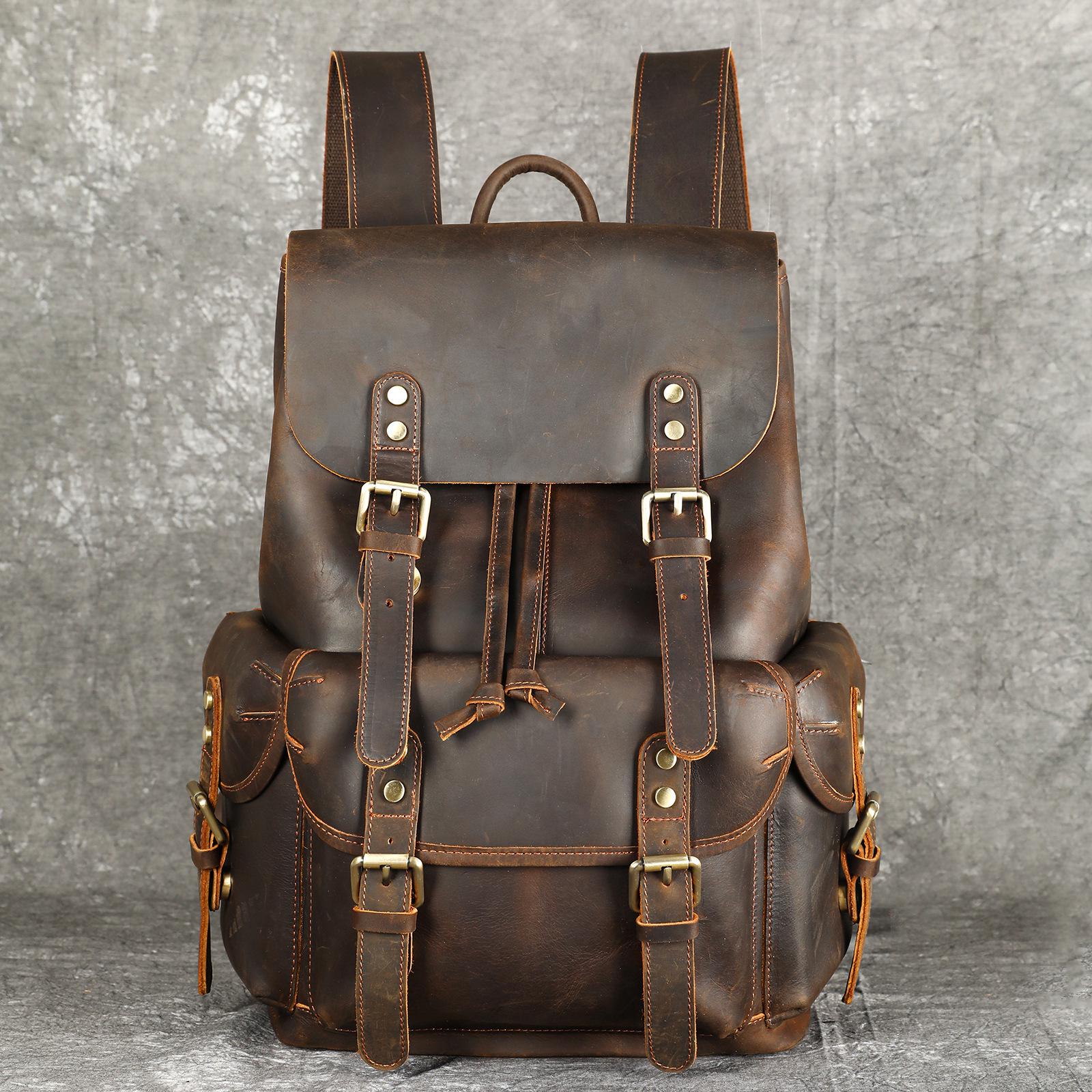 MASIWEI Retro Crazy Horse Leather Travel