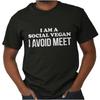 Social Vegan Avoid Meet Funny Sarcastic Gift Womens or Mens Crewneck T Shirt Tee