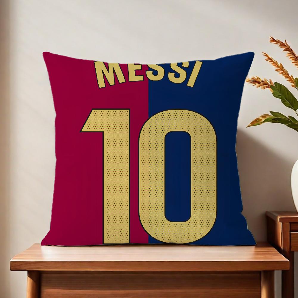 Housse de coussin L-lionel-l Pour Oreiller M-messi-i Impression Décoration Canapé Maison Voiture Chambre Café Bureau Simplicité Nordique 50x50cm