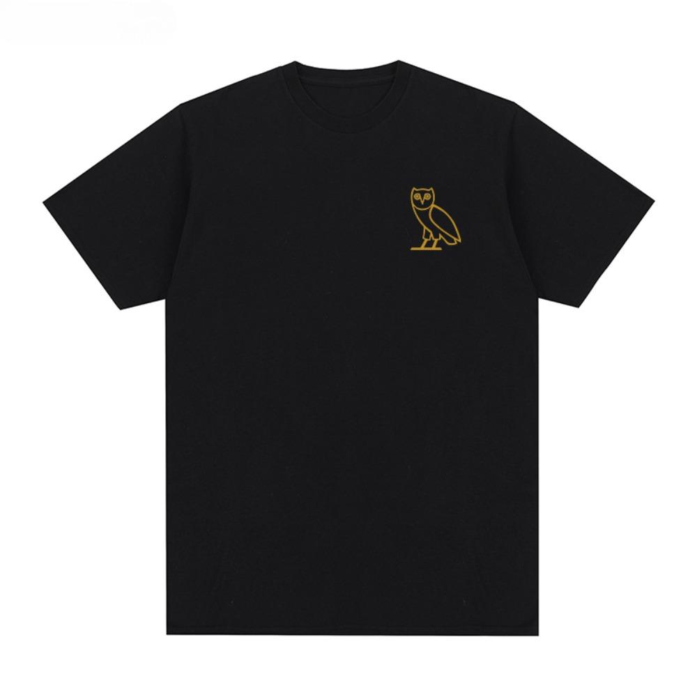 

2026 Drake Drake Owl Crew-neck T-shirt with Certified Women s Casual Short Sleeve Crew Neck Tee Print Streetwear Fashion Tee ... S різнокольоровий