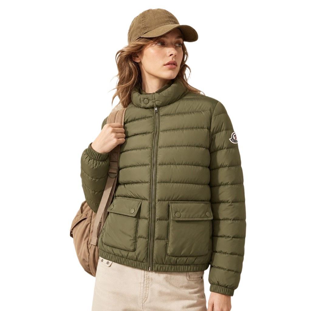 Down cotton clothes women's autumn and winter new light and simple stand-up neck cotton-padded clothes small fashion casual and thin coat tide