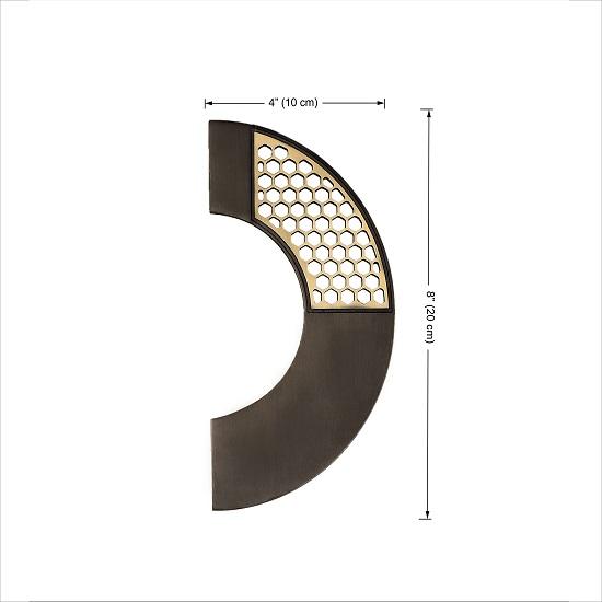 Honeycomb Design 20,32 cm Messing Türgriff Paar, Messing Haupttürgriffe, Türgriffe für Haupttür 2er Pack