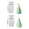 3D Christmas Tree Candle Molds In Flexible Silicone for Pouring, Releasing, and Reusing In Seasonal Waxes Craft Projects