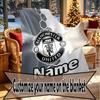 Custom Name Personalized Manchester Football F.C Print Blankets, Home Decor, Bedroom, Sofa, Camping, Couch, Gifts for Birthday Christmas