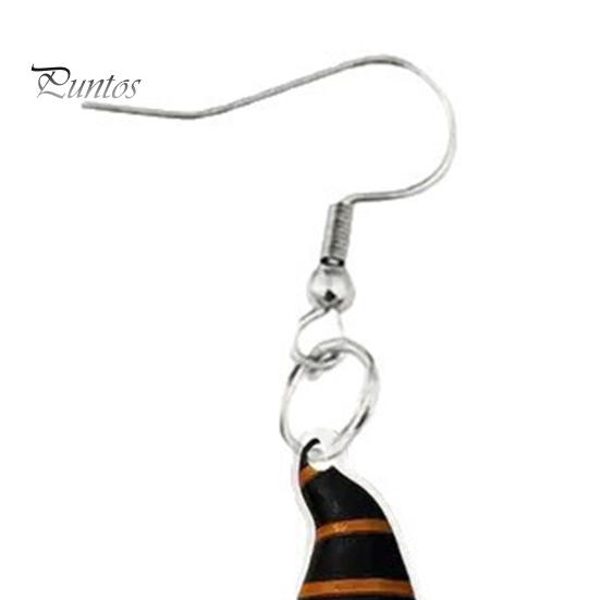 Lightweight Acrylic Earrings Cute Ghost Earrings, with Pumpkin Wizard Hat Decor, Holiday Themed Jewelry Halloween Drop Pendant Party