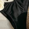 European & American 2024 Floral Lace-Up Bandeau Bikini Swimsuit for Women