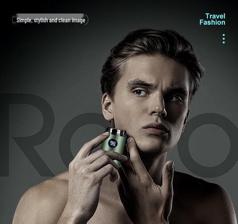 Rechargeable Travel Men's Mini Electric Razor – Full Body Washable, Portable.