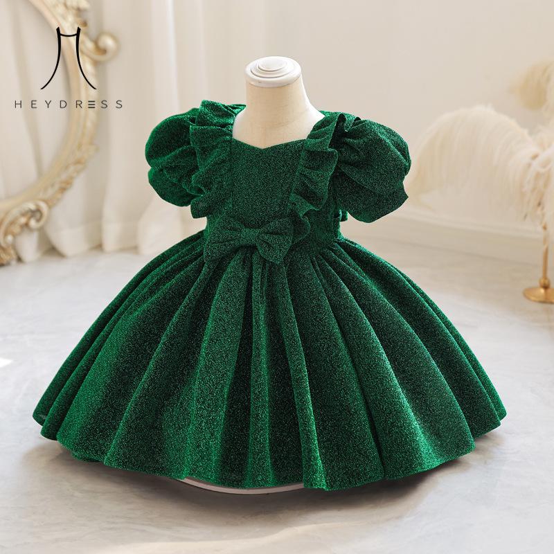 

Платье принцессы, большое детское платье для девочек, детское праздничное платье на понтоне, элегантное платье 120 зелёный