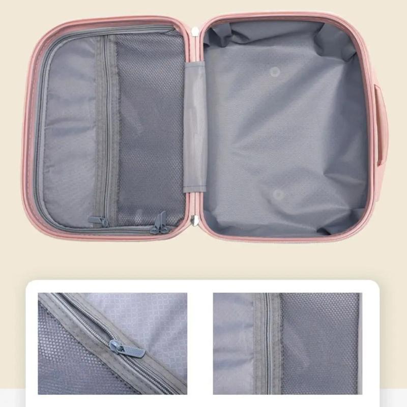 Elegante Maleta Mini de Viaje de 14 Pulgadas para Mujeres con Compartimento para Maquillaje para Viajes