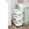 Mobile Storage Shelf Interspace Gap Shelf Kitchen Storage Shelf Bathroom Storage Rack Fridge Side Seam Finishing Rack