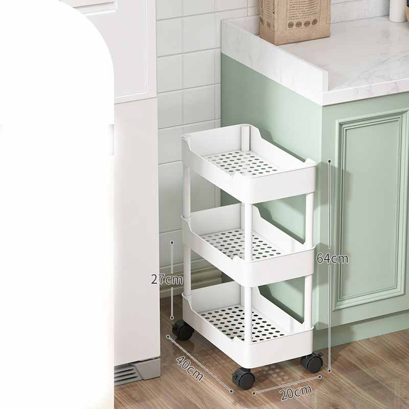 Mobile Storage Shelf Interspace Gap Shelf Kitchen Storage Shelf Bathroom Storage Rack Fridge Side Seam Finishing Rack