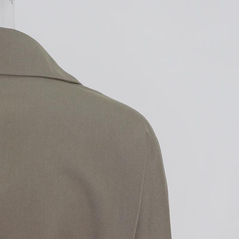 2025 Korean Women's Fashion: Irregular Solid Color Lapel Shirt + Short Skirt Suit
