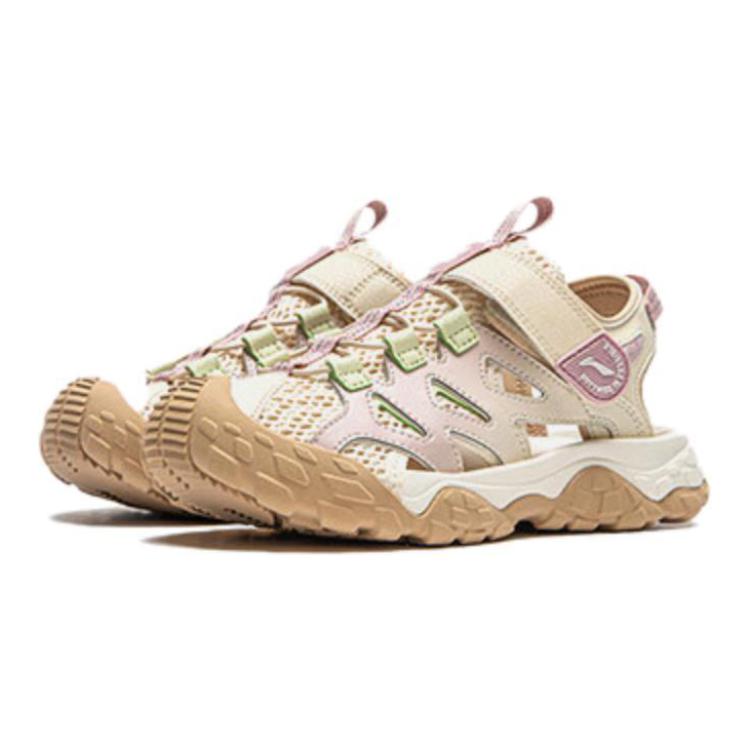 Li Ning Kids Sports Lifestyle Series Trekking 2 Shock Absorbing Durable Kids Sandals Kids Sandals Light-Purple YKUU010-4