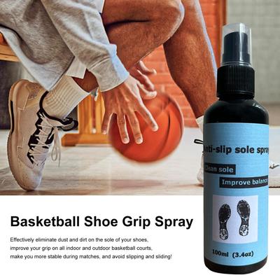 Basketball Shoe Grip Spray 100ml Anti-Slip Sole Spray Spray for Basketball Shoes Shoe Sole Protector Improves Traction Cleans