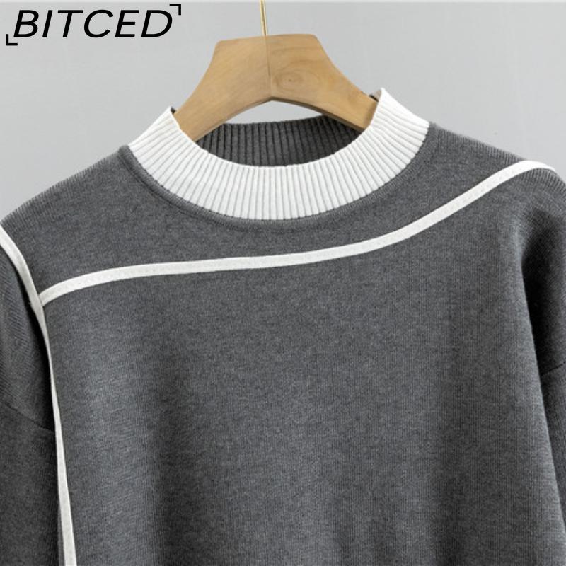 BITCED Plus-size Fashionable and Elegant Women's Spring and Autumn Casual Knitted Two-piece Set