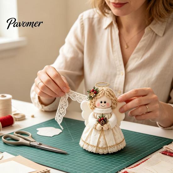 Family Activity Gift Box DIY Christmas Felt Craft Kit, Handmade Santa Gingerbread Elf Snowman Ornament Making Angel Material Holiday Art Supplies for