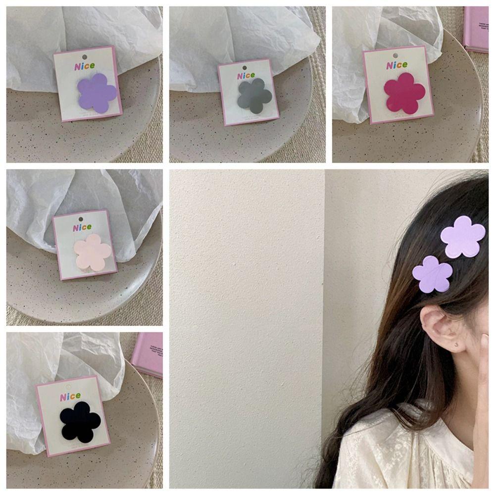 

Metal Children Duckbill Clip Candy Color Samll Hairpins Sweet Flower Bb Clips Girls/Kids