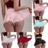 Women's Ruffle Shorts Sexy Lingerie Pantskirt Costume Transparent Thong Panties Mini Skirt Nightwear High Waist See Through
