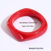 Bracciale Ovale in Resina Semitrasparente High-End Retro Europeo e Americano per Ragazze