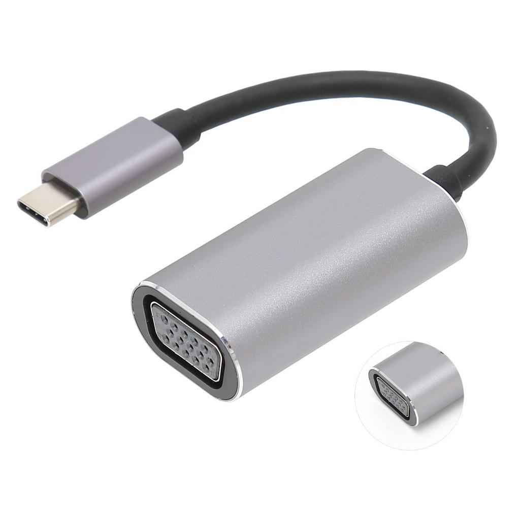 TypeC to VGA Adapter Plug Play SelfPowered Cable Connector for Displayport 1.2 Altmode