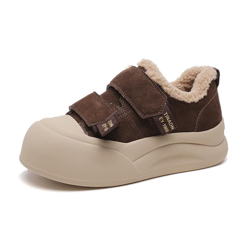 

Осенне-зимняя новинка Майяра ретро мода универсальная студенческая обувь в стиле колледжа с двойной липучкой повседневная обувь с толстой подошвой женская 35