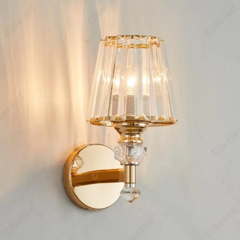 Creative LED Wall Lights Crystal Lampshades Bathroom Bedrooms Living Rooms Indoor Lighting Fixtures Wall Lights Home Decor
