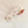 Fabric Trim Christmas Wrapping Ribbon Merry Christmas Snowflakes Pattern Ribbon  Bow Making