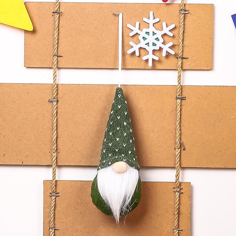Christmas Knitted Faceless Old Man Doll Pendants - Small Tree Ornaments