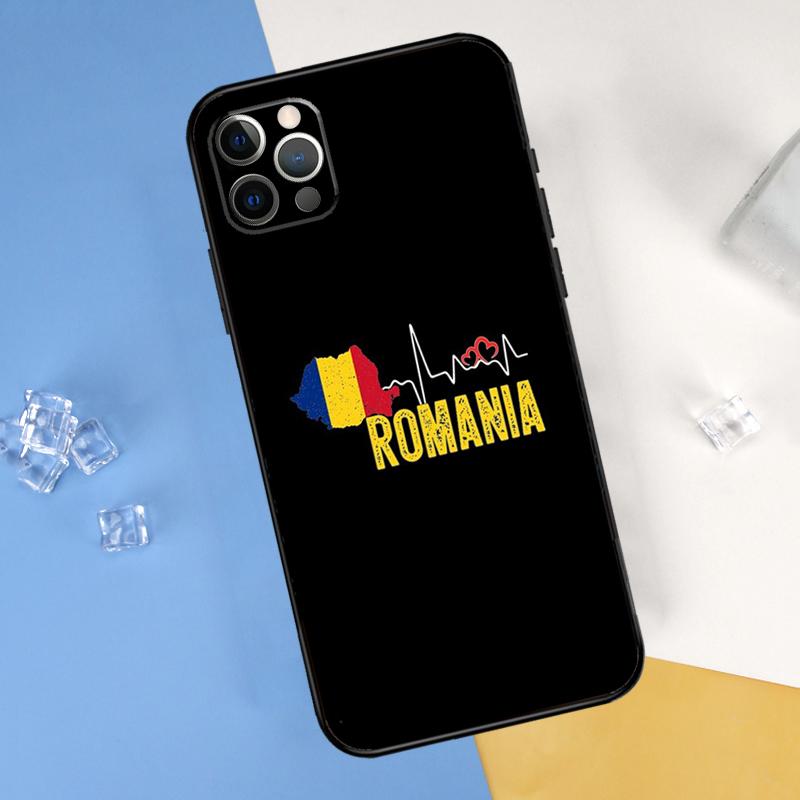 

Romania Flag Phone Case For iPhone 16 Pro 15 Pro 11 13 14 Pro Max 12 Mini XR 16 15 Plus 16e Cover Shell iPhone 13 Pro
