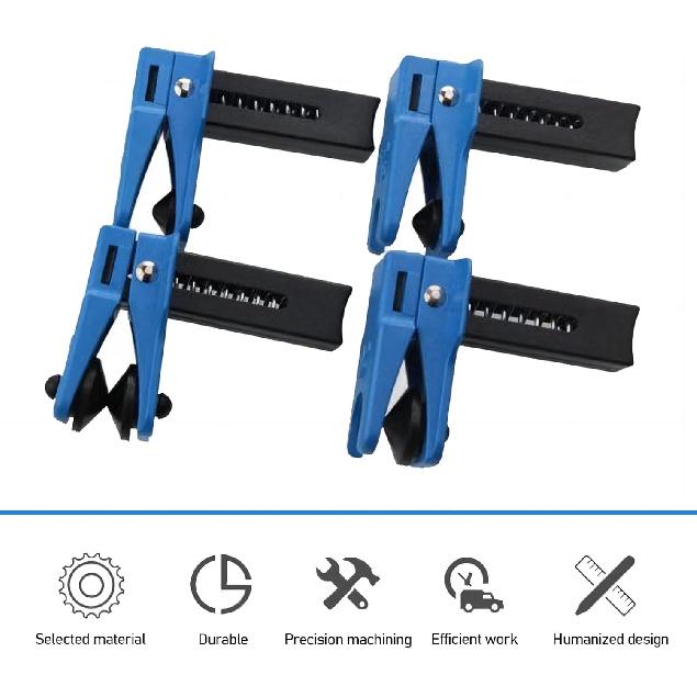 4 PCS Car Brake Line Clamp, Car Brake Oil Line Plug Tool, Brake Line Plug Automatic Fluid Stop Clamp Set, Universal for Most Cars (Blue)