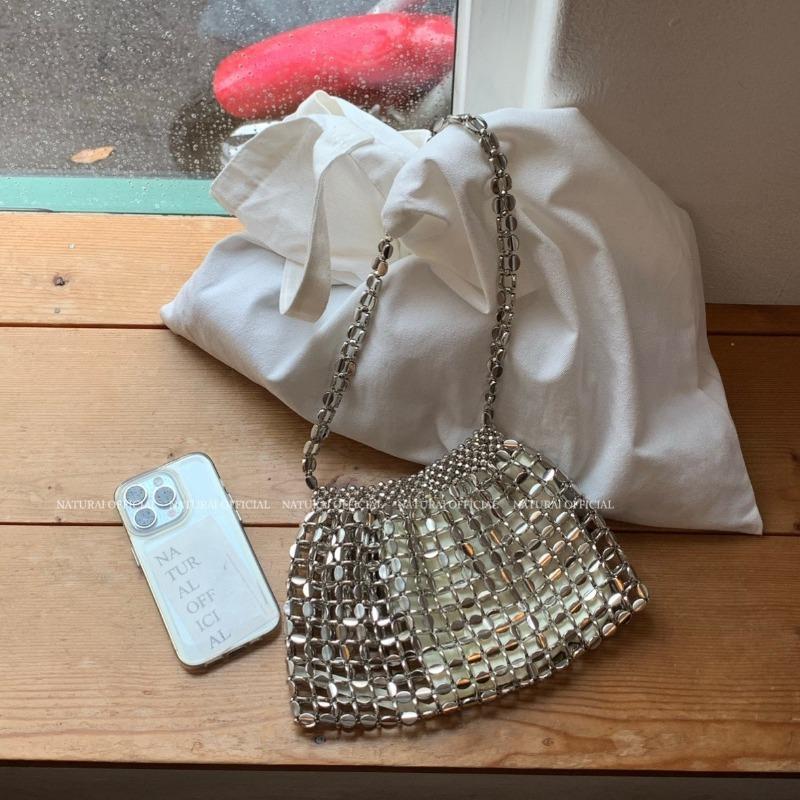 Design Sense Hand-beaded Braided Handbag Summer Underarm Shoulder Bag