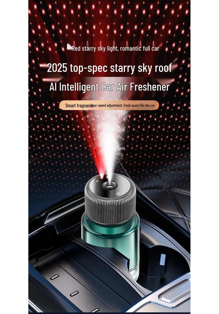 New Car Interior Aromatherapy Machine with Starry Sky Ambient Light and Smart Perfume Sprayer