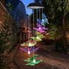 LED Solar Wind Chime Light Garden Butterfly Wind Chime Lamp Colorful Waterproof Hanging Solar Light for Garden Yard Home Decor
