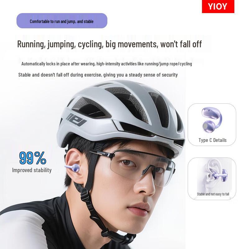 YIOY Z50S Ultra Open-Ear Bluetooth Ear-Clip Headphones
