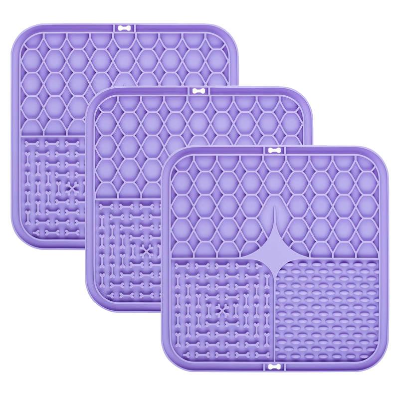 Food grade silicone pet dog and cat anti-choking slow eating tableware tray licking mat licking plate pet yogurt placemat