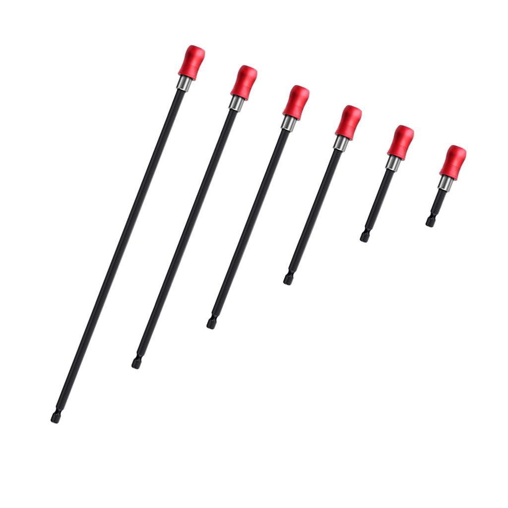 6PCS Bit Extension Bars Hex Socket 6.35mm Extension Bit Holder for Power Drill Electric Wrench Screwdriver