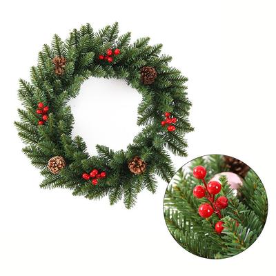 Künstlicher Weihnachtskranz Weihnachts-Türdekoration