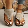 Women'S Flat Flip Flops With Openwork Platform Soles Slip Open Heeled Wedge Heels For Women Sandals Wrap Sandals For Women