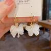 Fashion Korean Style Unique Niche Design Acrylic Petal Buckle Earrings For Women