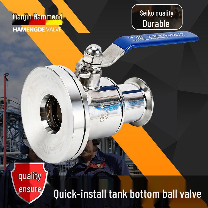 Hammond Stainless Steel Quick-Connect Sanitary Tank Bottom Ball Valve