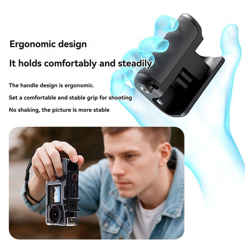 T35C For Pro 2 Street Photography Handle Component Wireless Control Side Handle for Action/ 13 Cameras