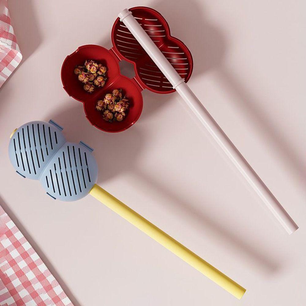 2Pcs Tanghulu Shape Tea Leaf Filter with Straws Funny Tea Maker Durable Teapot Sieve  Kitchen