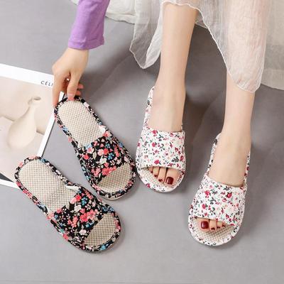 Leise Leinen-Sandalen: Rutschfeste Baumwoll- und Leinen-Hausschuhe für Paare - Dicke Sohle, Desodorierend, Unisex-Sommer-Slipper