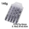 5pc 100mm Carpenter Auger Bits 5-12mm Hexagonal Handle Twist Drill Hand Spiral Reamer Power Tool Accessories Set