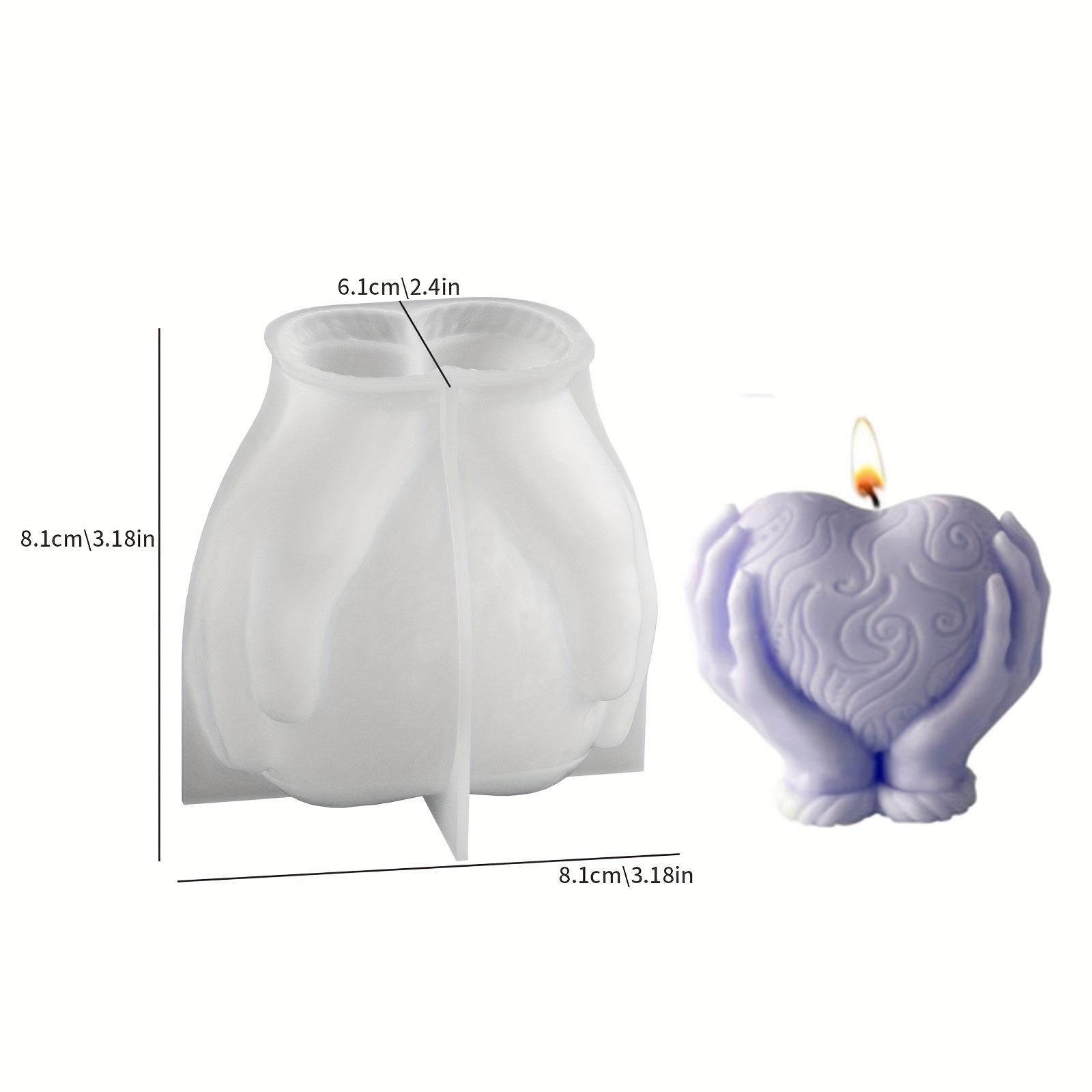 

Heart Shape Candle And Soap Silicone Mold - 3d Love Hug Design,diy Aromatherapy Plaster Making Tool,pink Heart Shape With Swirl