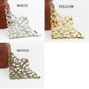 8PCS Hardware Accessories Decoration Wrought Iron Decoration Corner Antique Wooden Box Foot Leg Protector Notebook Decoration Co